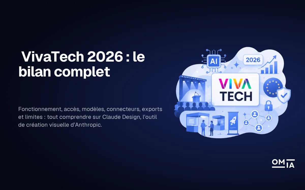 Couverture de l'article bilan VivaTech 2026, illustrant l'intelligence artificielle, l'innovation et la souveraineté européenne.