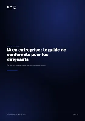 Couverture du guide « IA en entreprise : le guide de conformité pour les dirigeants »