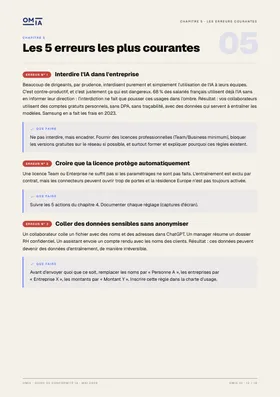 Page du guide : les 5 erreurs les plus courantes